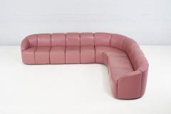 Brayton Pink Leather 10 Piece Modular Sofa 1980 - 2238051