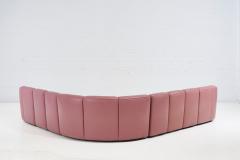 Brayton Pink Leather 10 Piece Modular Sofa 1980 - 2238052