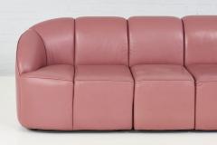 Brayton Pink Leather 10 Piece Modular Sofa 1980 - 2238053