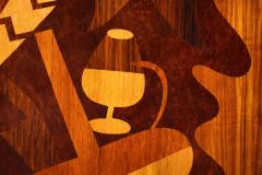 Brazilian Bar in Imbuia Roxinho Pau Marfim with Party Motif Marquetry - 4524970