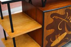 Brazilian Bar in Imbuia Roxinho Pau Marfim with Party Motif Marquetry - 4524982