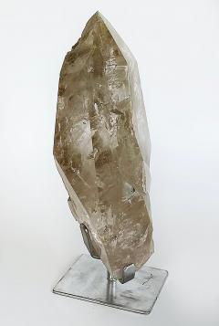 Brazilian Chlorite Garden Quartz Crystal Weighing 19lbs on Custom Made Stand - 4214881