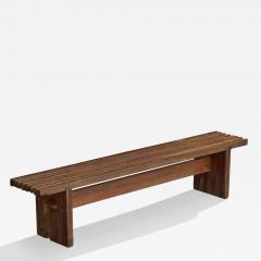 Brazilian Designer Bench in Wood Brazil 1960s - 4808332