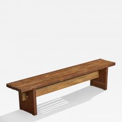 Brazilian Designer Bench in Wood Brazil 1960s - 4808333
