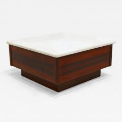 Brazilian Mid Century Coffee Table in Rosewood with Marble Top Unknown 1960s - 4583208