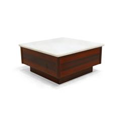 Brazilian Mid Century Coffee Table in Rosewood with Marble Top Unknown 1960s - 4583212