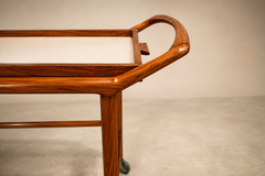 Brazilian Mid Century Modern Bar Cart in Cavi na Wood Brazil 1960s - 4692701