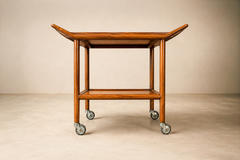 Brazilian Mid Century Modern Bar Cart in Cavi na Wood Brazil 1960s - 4692702