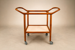 Brazilian Mid Century Modern Bar Cart in Cavi na Wood Brazil 1960s - 4692706