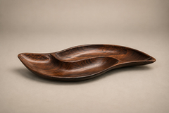 Brazilian Mid Century Modern Sculptural Platter in Solid Jacarand Rosewood - 4744123