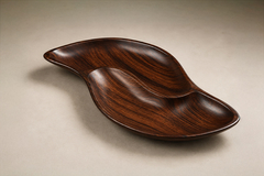 Brazilian Mid Century Modern Sculptural Platter in Solid Jacarand Rosewood - 4744132