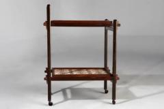 Brazilian Mid Century Modern Tiled Tea Cart with Removable Trays Brazil 1960s - 3594147