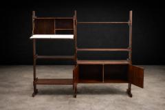 Brazilian Modern Adjustable Bookshelf with Cabinets in Rosewood Brazil 1960s - 4488652