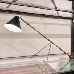 Brazilian Modern Adjustable Floor Lamp in Brass Wood Detail Unknown c 1960 - 3559616