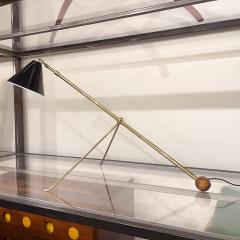 Brazilian Modern Adjustable Floor Lamp in Brass Wood Detail Unknown c 1960 - 3559628