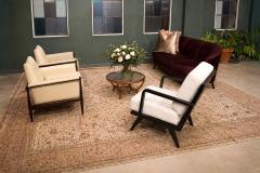Brazilian Modern Armchair in Hardwood and Boucl Unknown Brazil 1960s - 4586300