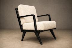 Brazilian Modern Armchair in Hardwood and Boucl Unknown Brazil 1960s - 4586301