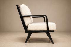 Brazilian Modern Armchair in Hardwood and Boucl Unknown Brazil 1960s - 4586303