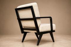 Brazilian Modern Armchair in Hardwood and Boucl Unknown Brazil 1960s - 4586306