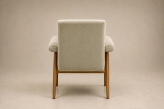 Brazilian Modern Armchair in Sage Greige Mohair and Hardwood Brazil - 4694081