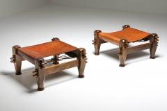 Brazilian Modern Brutalist Pair of Stools Brazil 1960s - 1395200