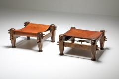 Brazilian Modern Brutalist Pair of Stools Brazil 1960s - 1395213