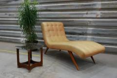 Brazilian Modern Chaise in Hardwood Cream Leatherette Unknown 1950s - 3821283