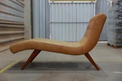 Brazilian Modern Chaise in Hardwood Cream Leatherette Unknown 1950s - 3821322