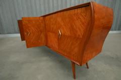 Brazilian Modern Credenza in Caviuna Wood Brass by Zilberberg Brazil 1950s - 3186666