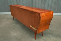 Brazilian Modern Credenza in Caviuna Wood Brass by Zilberberg Brazil 1950s - 3186669