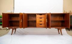 Brazilian Modern Credenza in Caviuna Wood Brass by Zilberberg Brazil 1950s - 3186707