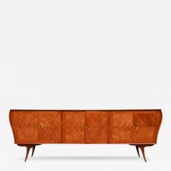 Brazilian Modern Credenza in Caviuna Wood Brass by Zilberberg Brazil 1950s - 3194900