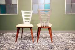 Brazilian Modern Dining Chairs in Steel and Beige Leather Unknown c 1960 - 3698102
