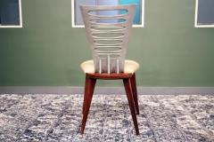 Brazilian Modern Dining Chairs in Steel and Beige Leather Unknown c 1960 - 3698120