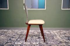 Brazilian Modern Dining Chairs in Steel and Beige Leather Unknown c 1960 - 3698127