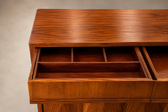 Brazilian Modern Four Door Four Drawer Cavi na Credenza with Drop Front Bar - 4715693