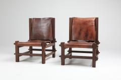 Brazilian Modern Lounge Chairs in Solid Jacaranda 1960s - 1216551
