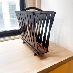 Brazilian Modern Magazine Rack in Hardwood Brazil 1960s - 3193619