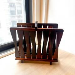 Brazilian Modern Magazine Rack in Hardwood Brazil 1960s - 3193683