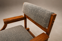 Brazilian Modern Pair of Armchairs in Cavi na Wood Performance Boucle Brazil - 4712571
