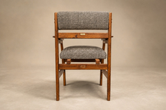 Brazilian Modern Pair of Armchairs in Cavi na Wood Performance Boucle Brazil - 4712579