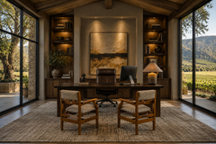Brazilian Modern Pair of Armchairs in Cavi na Wood Performance Boucle Brazil - 4712580