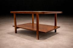 Brazilian Modern Rectangular Side Table in Rosewood Glass Unknown 1960s - 4581195