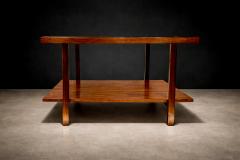 Brazilian Modern Rectangular Side Table in Rosewood Glass Unknown 1960s - 4581196