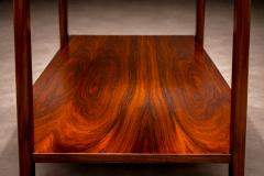 Brazilian Modern Rectangular Side Table in Rosewood Glass Unknown 1960s - 4581199