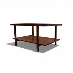 Brazilian Modern Rectangular Side Table in Rosewood Glass Unknown 1960s - 4583214