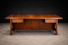 Brazilian Modern Rosewood Desk with Dual Drawers Brazil 1960s - 4525368