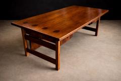 Brazilian Modern Rosewood Desk with Dual Drawers Brazil 1960s - 4525370