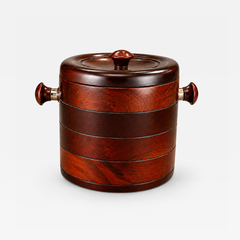 Brazilian Modern Rosewood Ice Bucket with Sculptural Turned Handles Lot 959 - 4711400