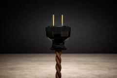 Brazilian Modern Sculptural Bamboo Form Floor Lamp in Gilded Brass Brazil - 4531072